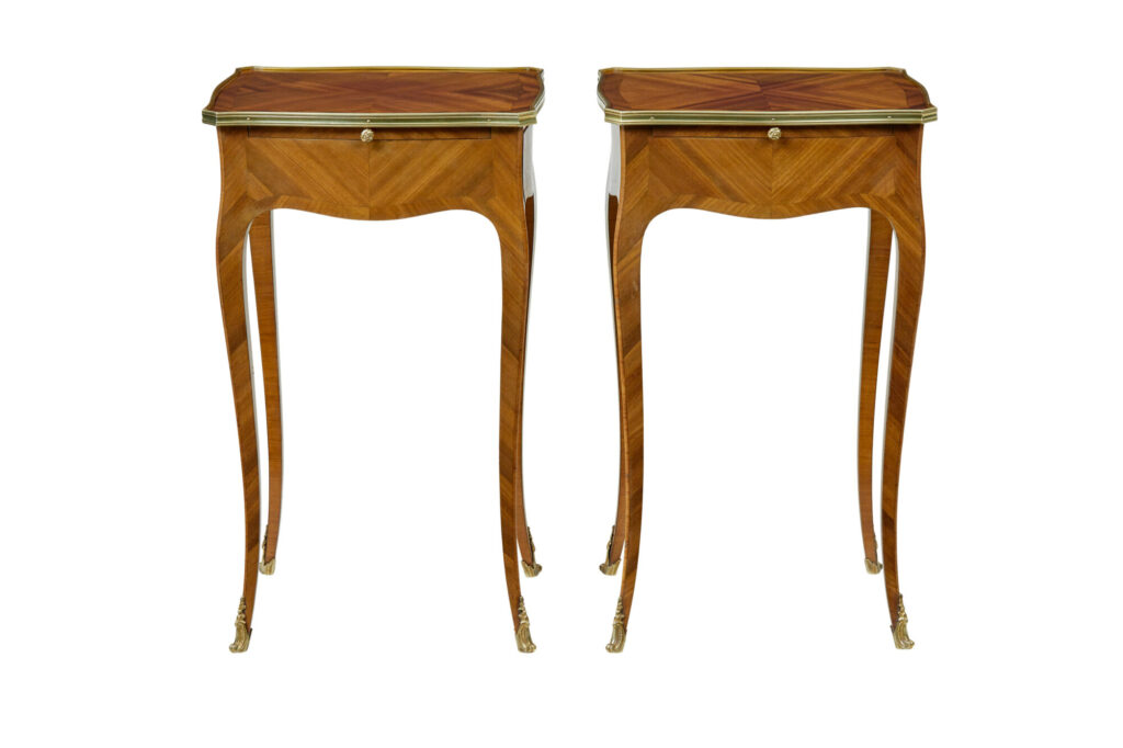 Pair of Early 20th Century French Walnut Side Tables — image 9