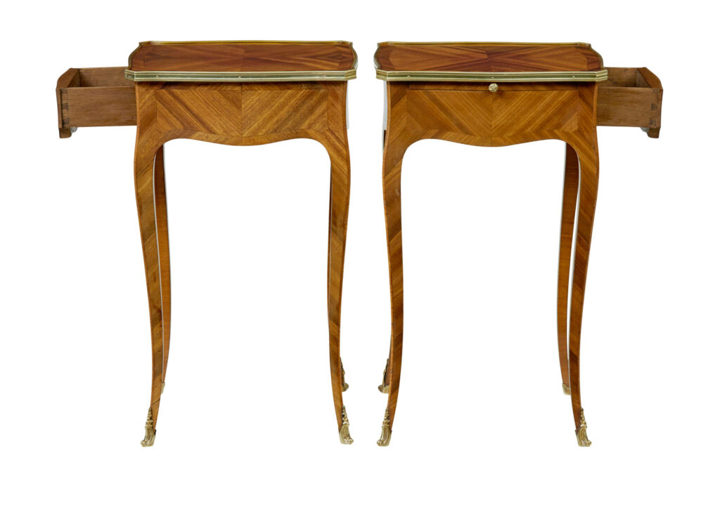 Pair of Early 20th Century French Walnut Side Tables — image 6