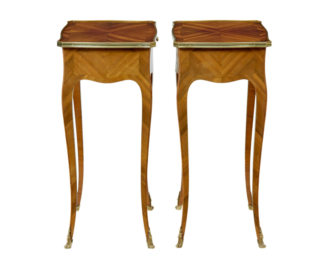 Pair of Early 20th Century French Walnut Side Tables — image 5