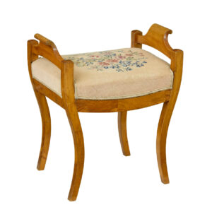 MID 19TH CENTURY SWEDISH BIRCH EMPIRE STOOL