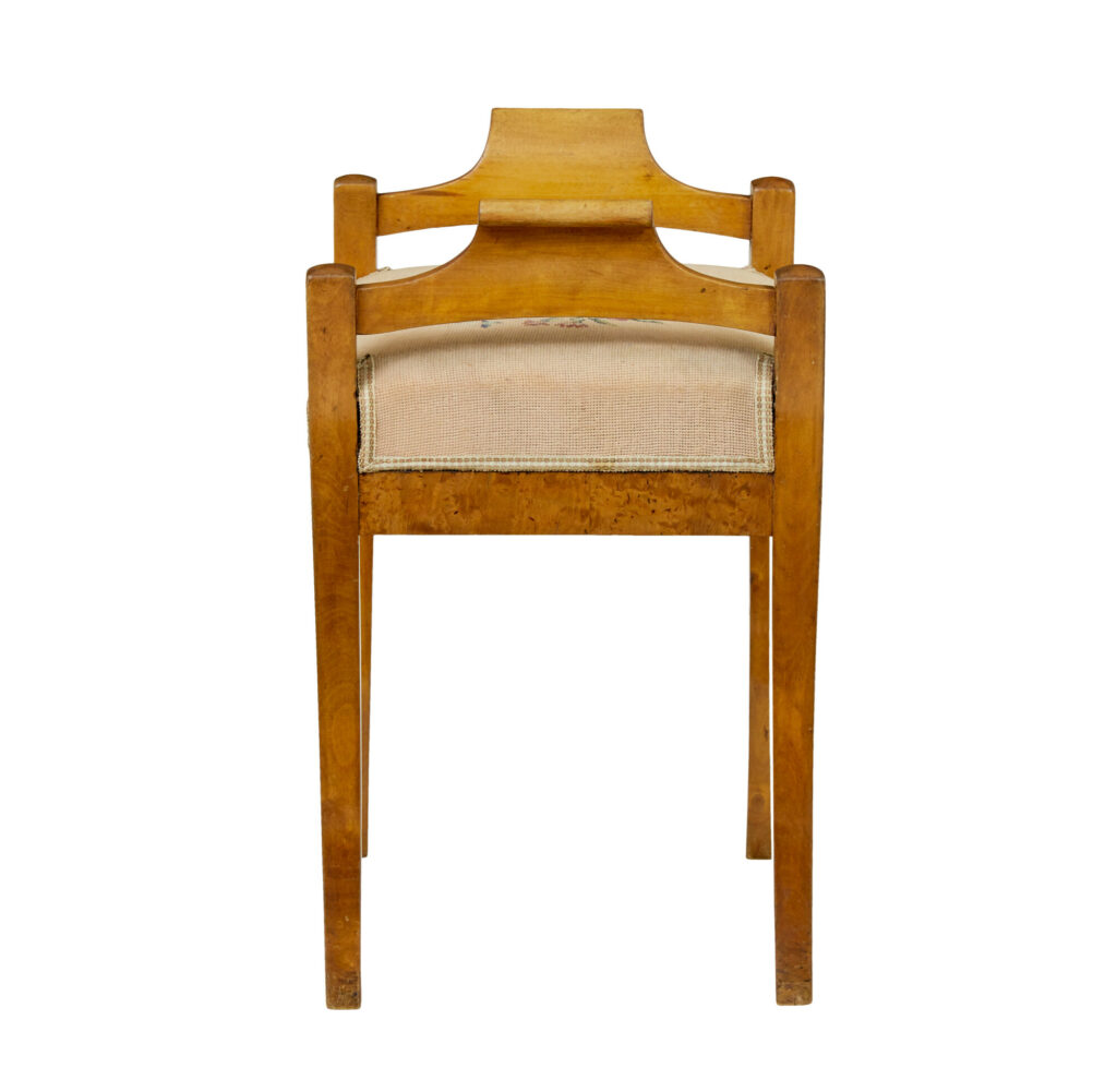 Mid 19th Century Swedish Birch Empire Stool — image 4