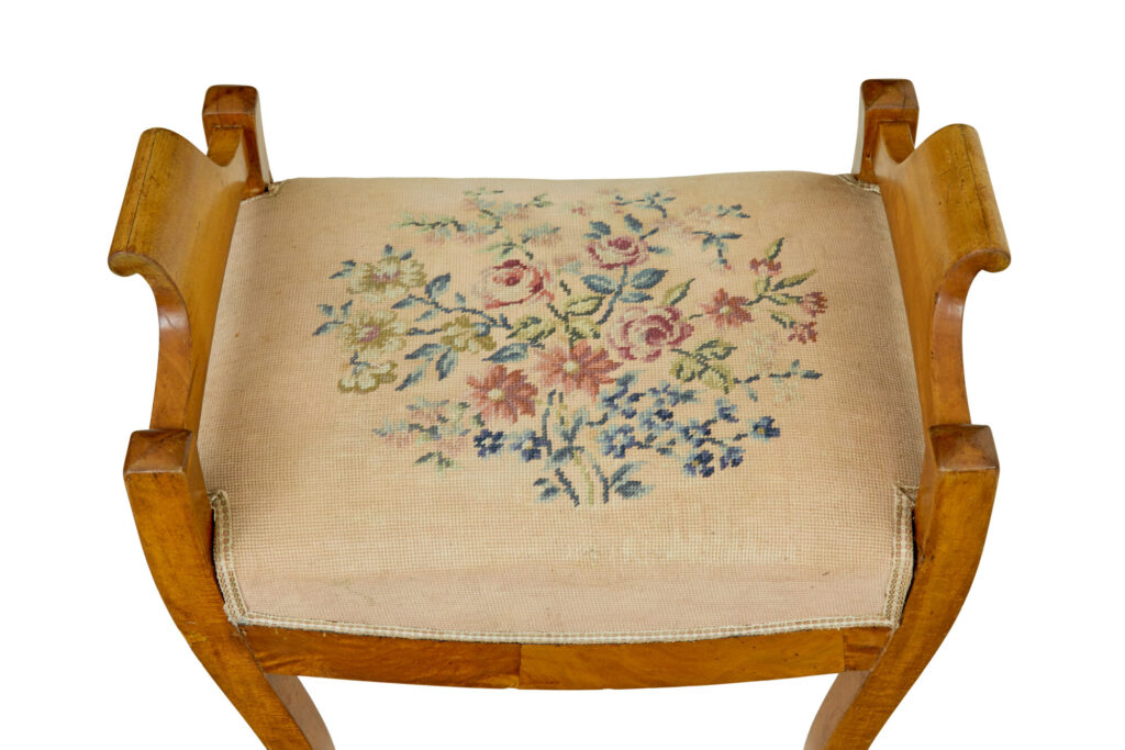 Mid 19th Century Swedish Birch Empire Stool — image 3