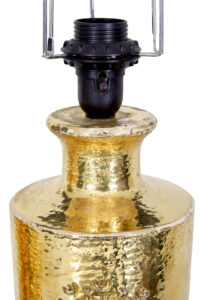 Pair of Mid Century Bittosi Gilt Lamps for Bergboms — thumbnail 4