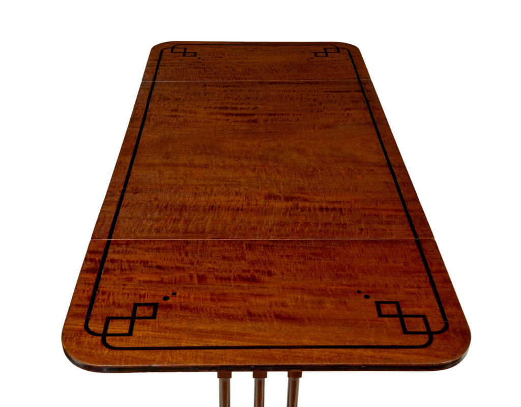Early Victorian Inlaid Mahogany Sofa Table — image 8