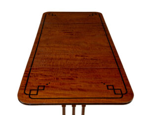 Early Victorian Inlaid Mahogany Sofa Table — thumbnail 8