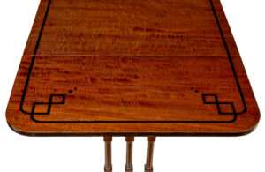 Early Victorian Inlaid Mahogany Sofa Table — thumbnail 7