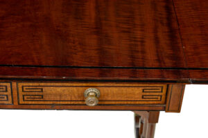 Early Victorian Inlaid Mahogany Sofa Table — thumbnail 6
