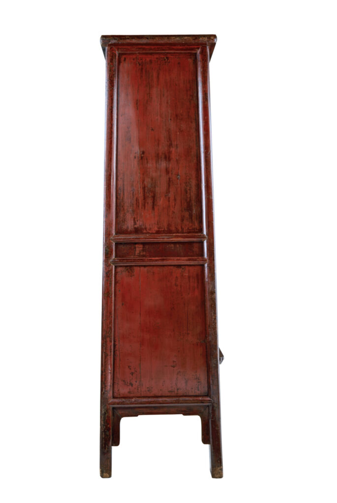 Monumental 19th Century Chinese Red Lacquer Cupboard — image 4