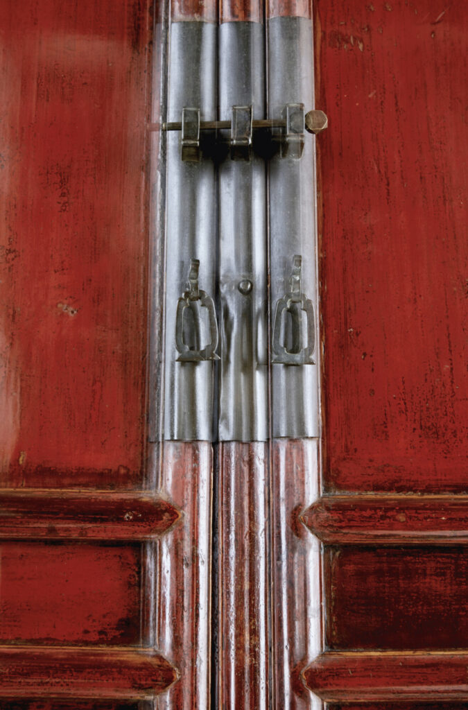 Monumental 19th Century Chinese Red Lacquer Cupboard — image 3