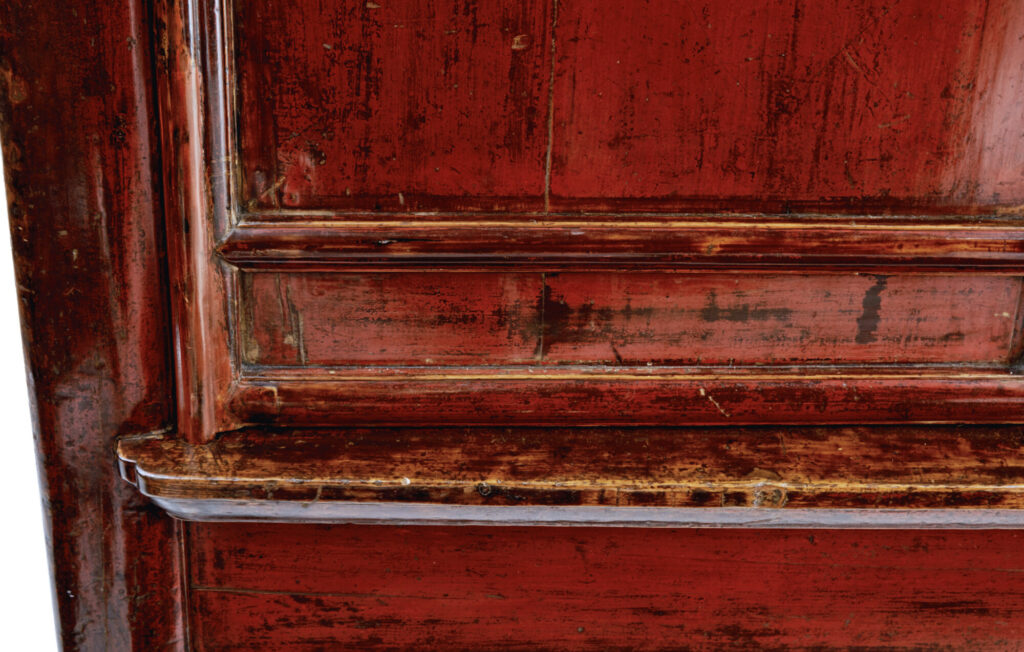Monumental 19th Century Chinese Red Lacquer Cupboard — image 2