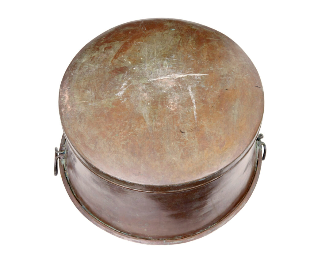 Late 19th Century Large Copper Cooking Vessel — image 5