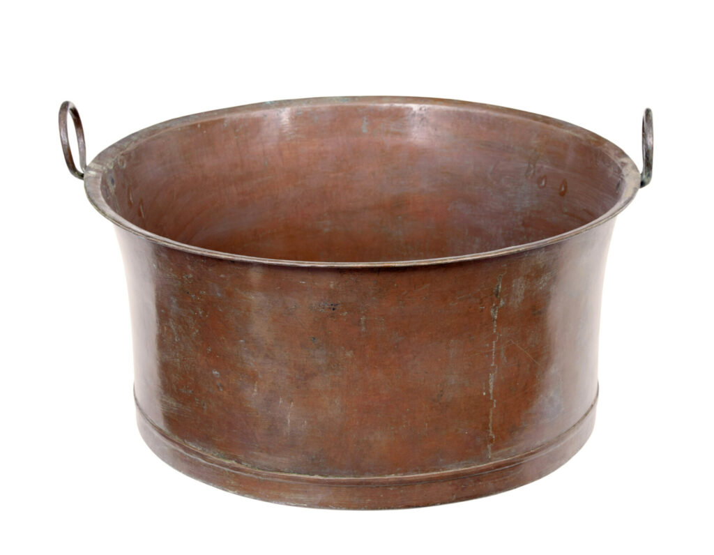 Late 19th Century Large Copper Cooking Vessel — image 4