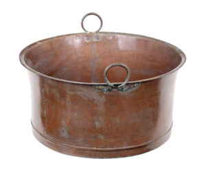 LATE 19TH CENTURY LARGE COPPER COOKING VESSEL