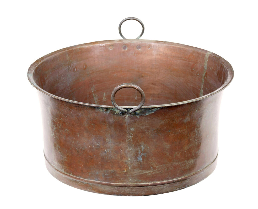 Late 19th Century Large Copper Cooking Vessel — image 7