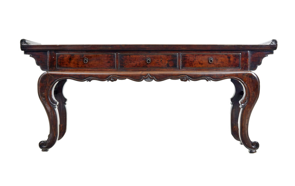 19th Century Chinese Lacquered Hardwood Sideboard