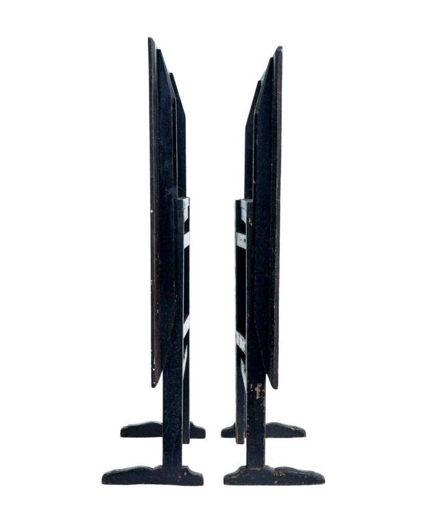 Pair of 19th Century Swedish Ragwork Painted Gate Leg Tables — image 5
