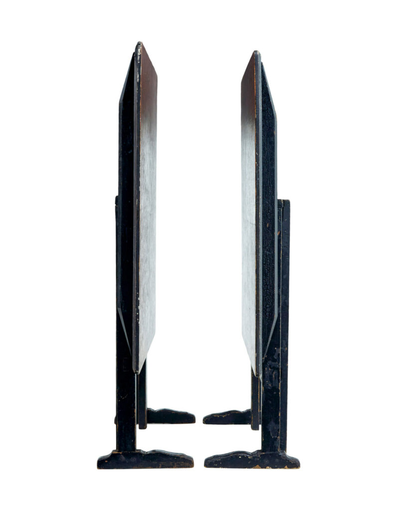 Pair of 19th Century Swedish Ragwork Painted Gate Leg Tables — image 4