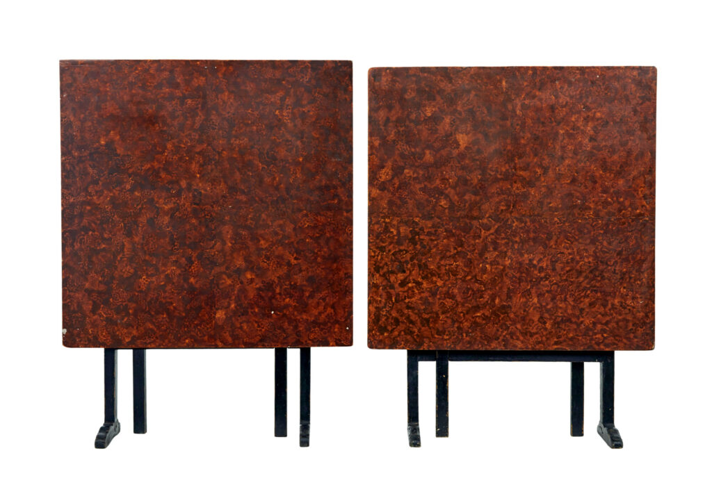 Pair of 19th Century Swedish Ragwork Painted Gate Leg Tables — image 2