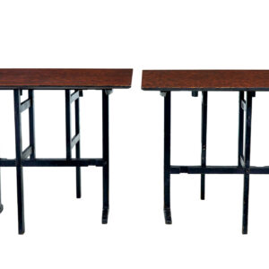 PAIR OF 19TH CENTURY SWEDISH RAGWORK PAINTED GATE LEG TABLES