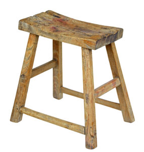 19TH CENTURY RUSTIC CHINESE HARDWOOD STOOL