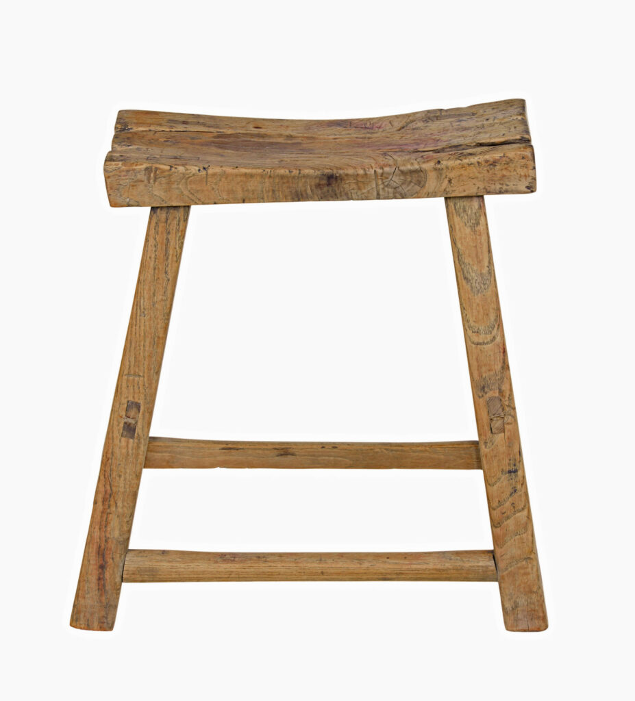 19th Century Rustic Chinese Hardwood Stool — image 5