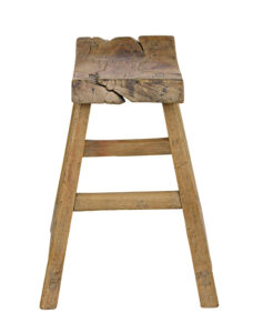19th Century Rustic Chinese Hardwood Stool — thumbnail 4