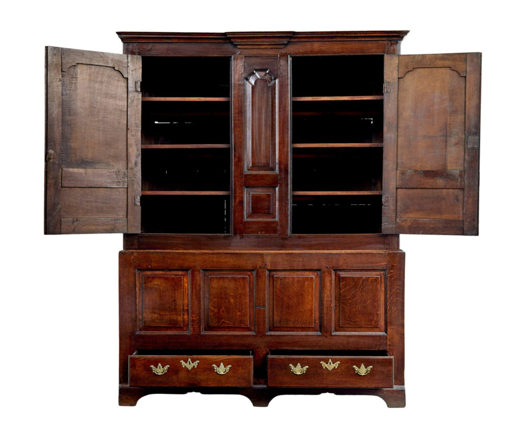 18th Century English Oak House Keepers Cupboard — image 8