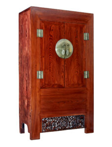 MID 20TH CENTURY CARVED HARDWOOD CABINET