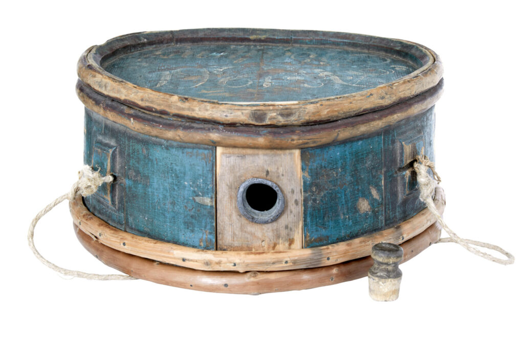 Mid 19th Century Painted Swedish Water Carrier — image 2