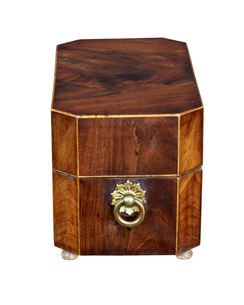 Early 19th Century Regency Mahogany Tea Caddy — image 4