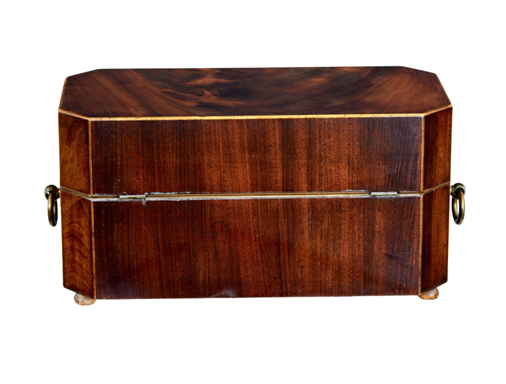 Early 19th Century Regency Mahogany Tea Caddy — image 3