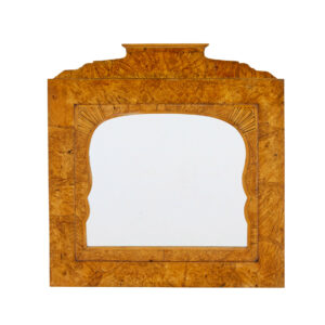 19TH CENTURY BIEDERMEIER ROOT BIRCH MANTLE MIRROR
