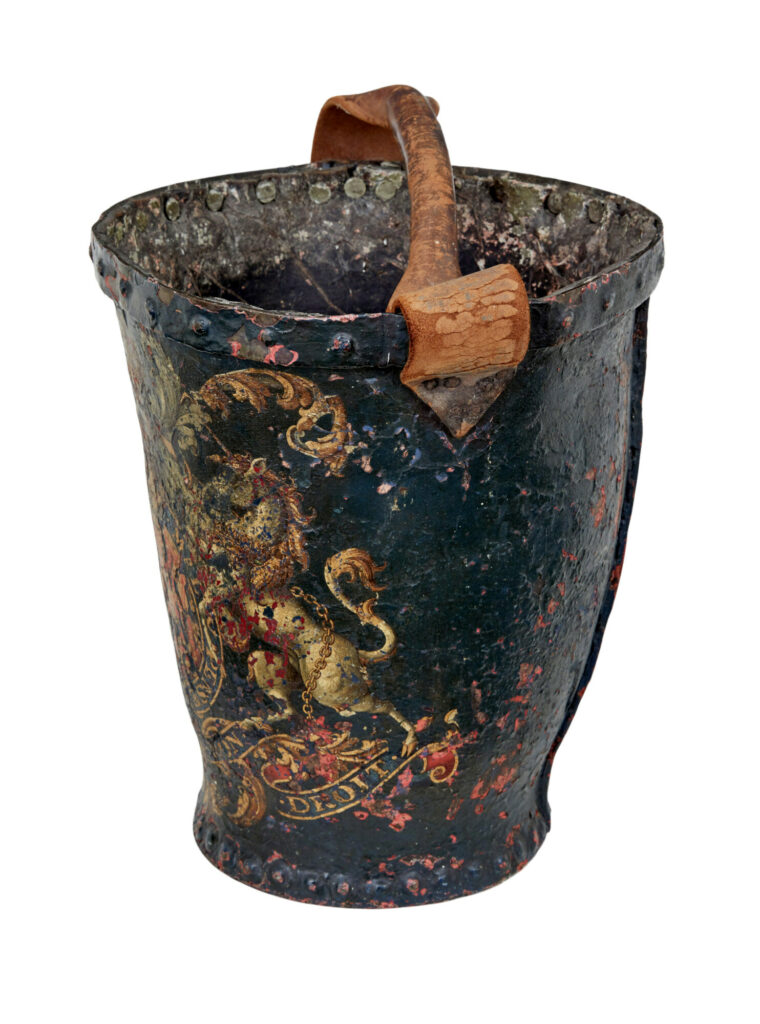 Late 18th Century George Iii Leather Hand Painted Fire Bucket — image 7