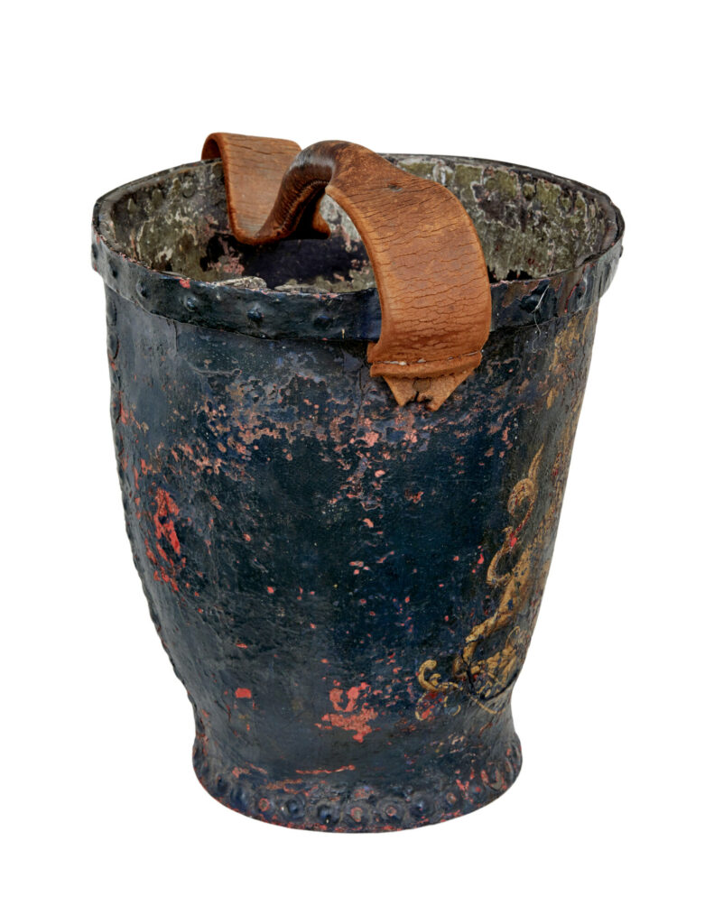 Late 18th Century George Iii Leather Hand Painted Fire Bucket — image 5