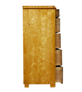19th Century Swedish Flame Birch Chest of Drawers — thumbnail 6