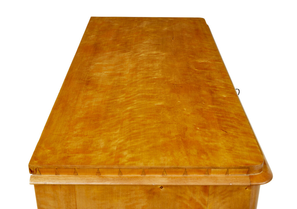 19th Century Swedish Flame Birch Chest of Drawers — image 5