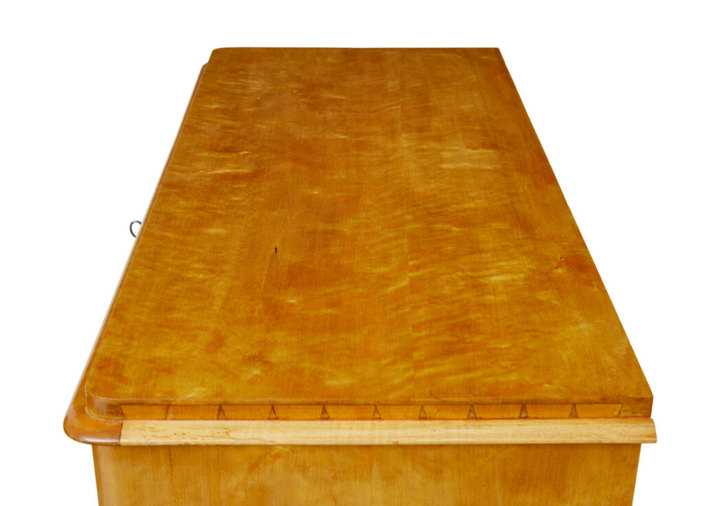 19th Century Swedish Flame Birch Chest of Drawers — image 4