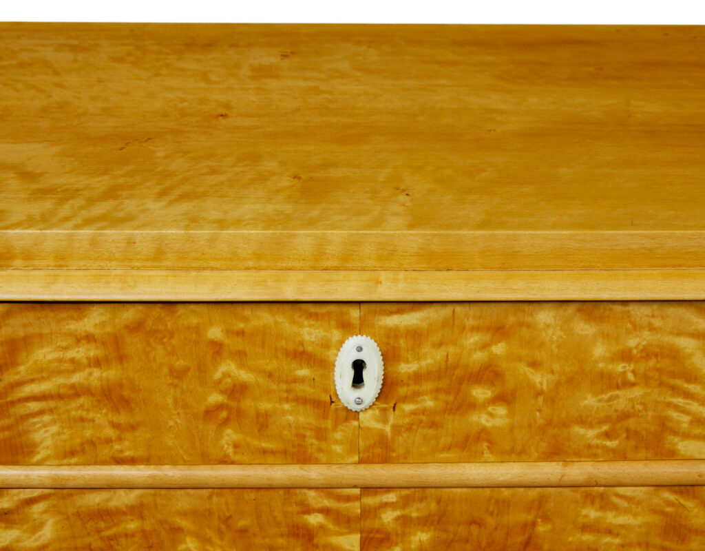 19th Century Swedish Flame Birch Chest of Drawers — image 2