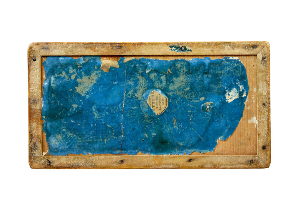 19th Century Victorian Pollard Oak and Brass Dome Top Stationary Box — image 2