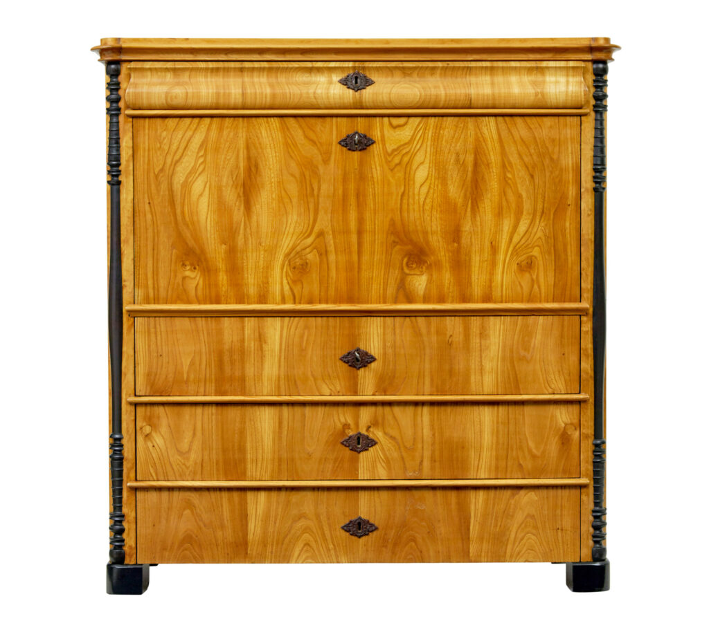 19th Century Swedish Elm and Birch Escritoire Writing Desk — image 12
