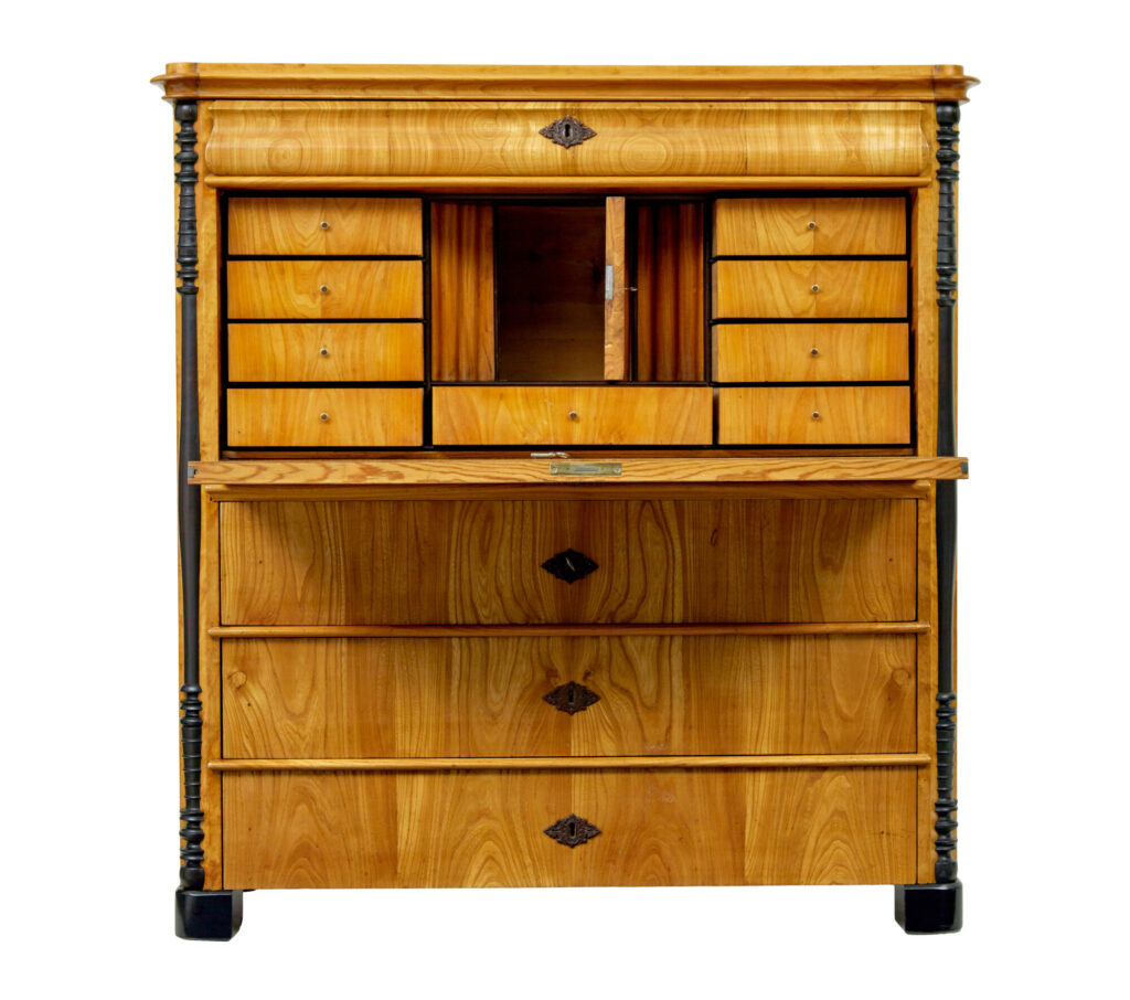 19th Century Swedish Elm and Birch Escritoire Writing Desk — image 11