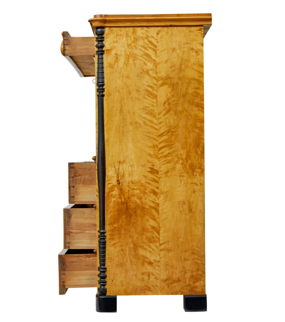 19th Century Swedish Elm and Birch Escritoire Writing Desk — image 2