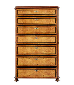 19th Century Burr Walnut Tall Chest of Drawers — thumbnail 5