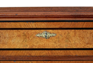 19th Century Burr Walnut Tall Chest of Drawers — thumbnail 9