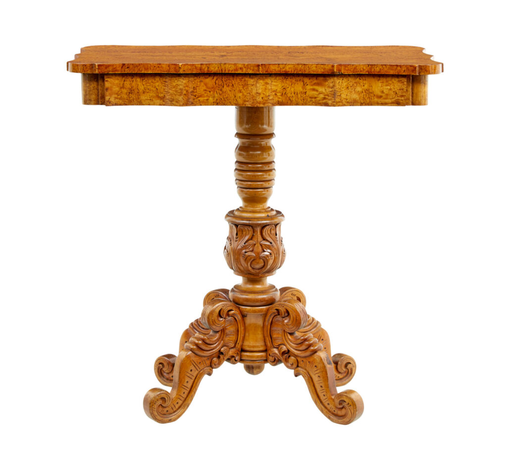 19th Century Swedish Birch Root Shaped Occasional Table — image 1