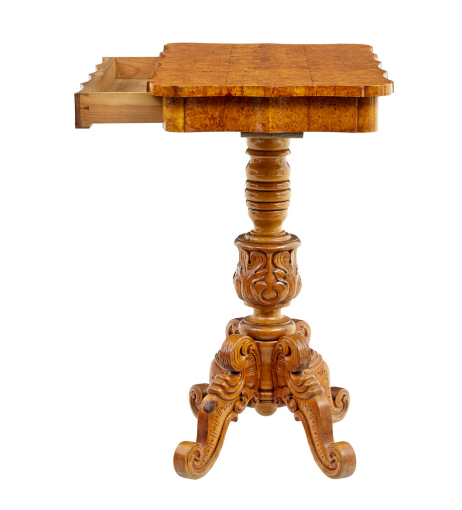 19th Century Swedish Birch Root Shaped Occasional Table — image 5
