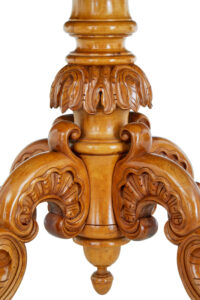 Swedish 19th Century Birch Oval Occasional Table — thumbnail 8