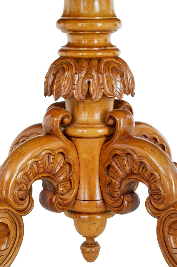 Swedish 19th Century Birch Oval Occasional Table — image 8