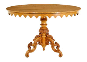 Swedish 19th Century Birch Oval Occasional Table — thumbnail 3
