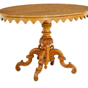 SWEDISH 19TH CENTURY BIRCH OVAL OCCASIONAL TABLE